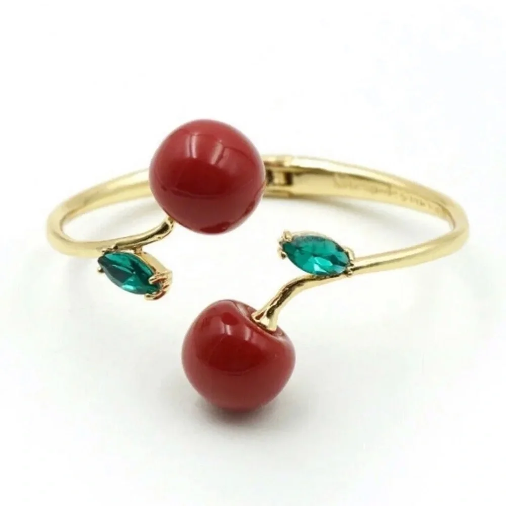 $78 Kate Spade Ma Cherie Cherry Hinged Bracelet - Picture 2 of 7